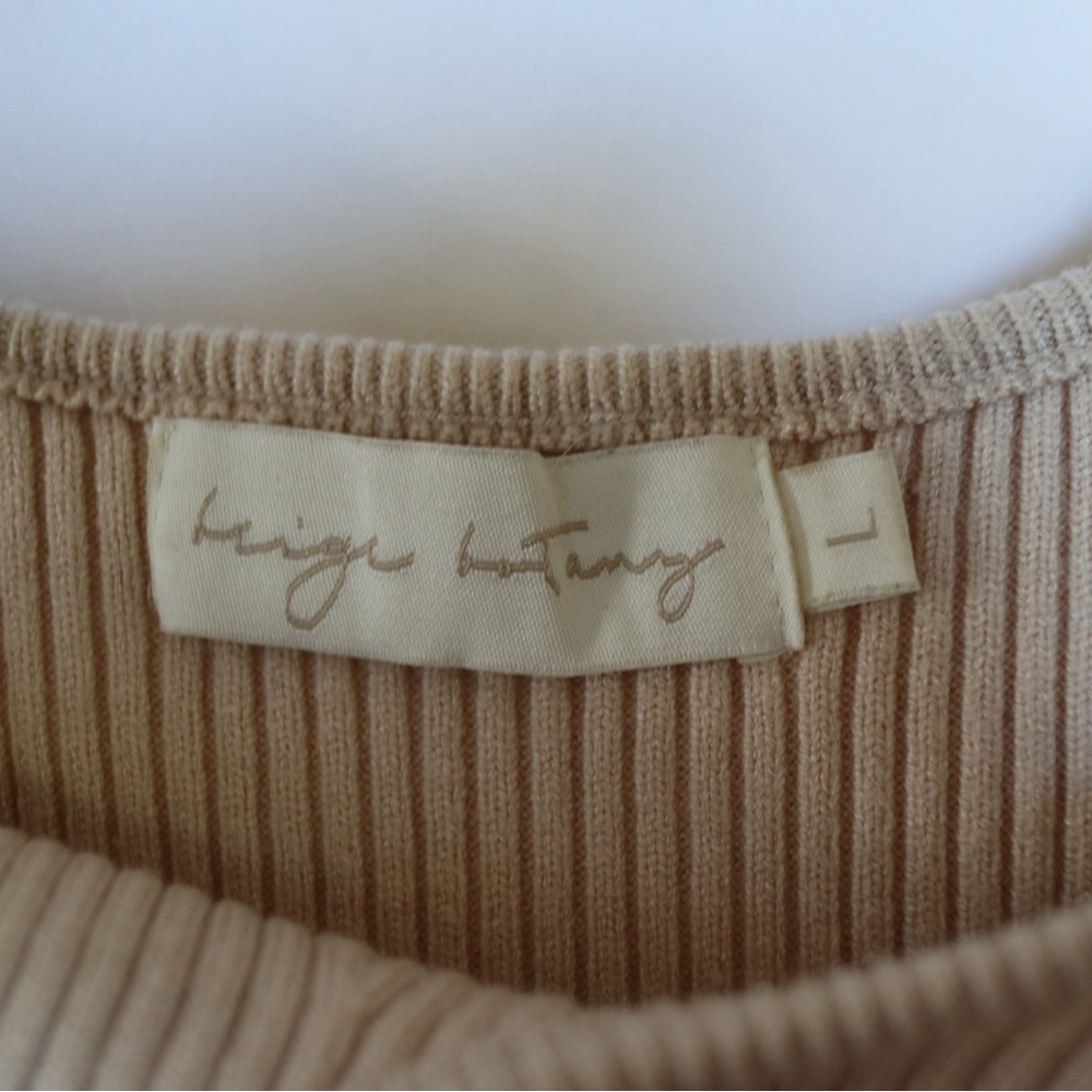 Tan Ribbed Dress - Picture 3 of 3